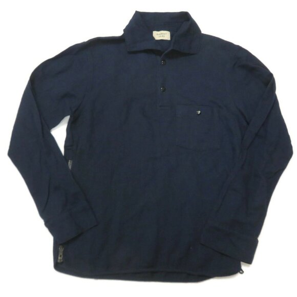 Everest Isles Mens Polo Shirt Navy Blue L/S Small